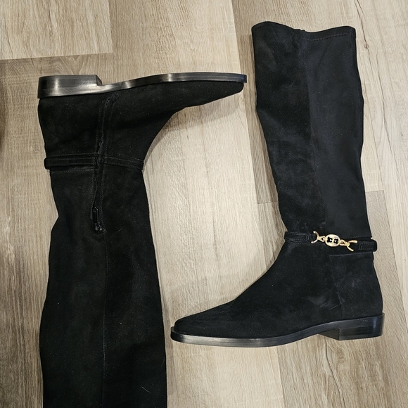 Sam Edelman Black Suede Leather Knee High Boots Size 7 - Picture 14 of 14